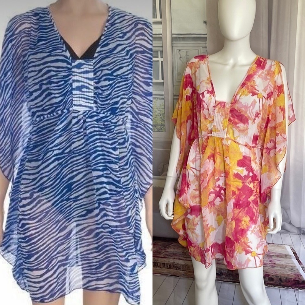 Laundry by design Sheer Watercolor Print Swimsuit Cover Up. Size L. P/5A1740